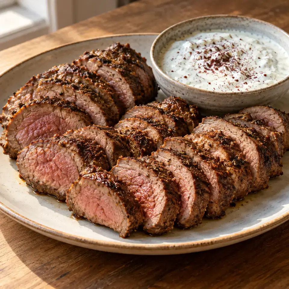 Moroccan lamb backstrap — serving inspiration