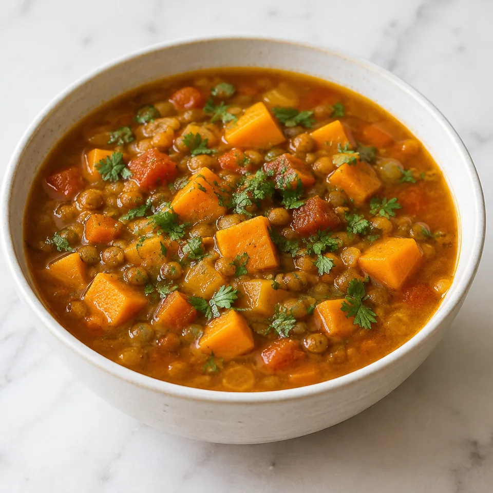 Moroccan Sweet Potato and Lentil Soup — serving inspiration