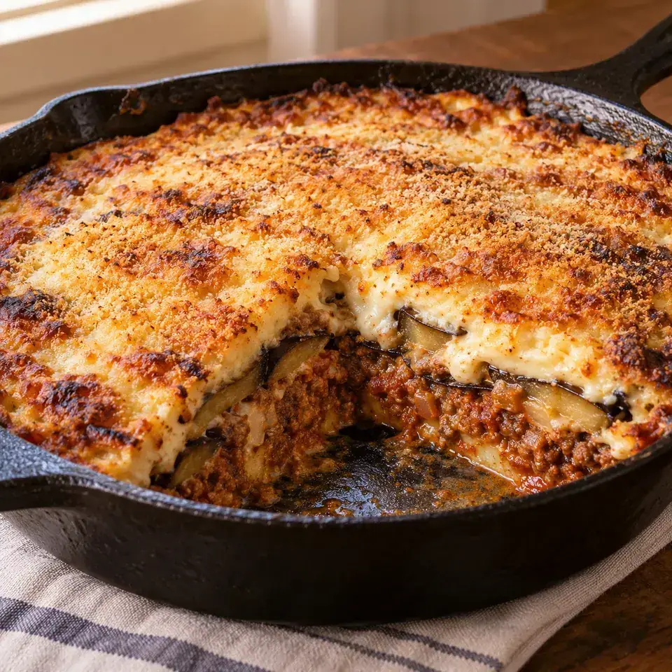 Moussaka (Greek Eggplant Lasagna) — serving inspiration