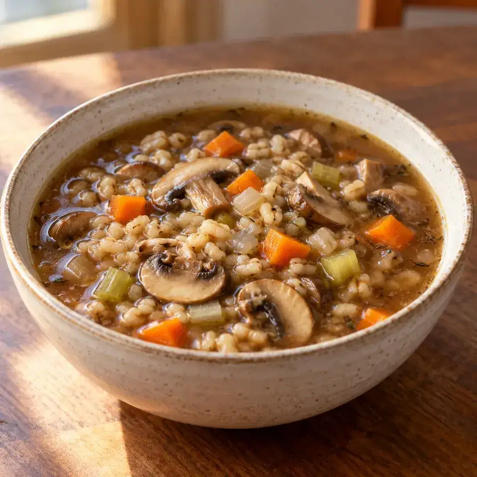 Mushroom Barley Soup — serving inspiration