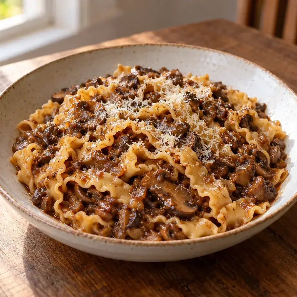 Mushroom Ragu Pasta — serving inspiration