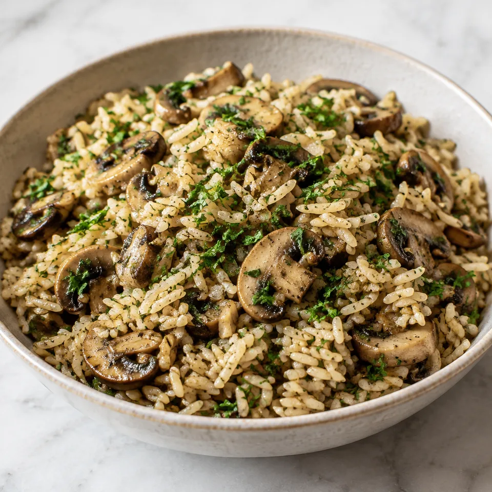 Mushroom Rice — serving inspiration
