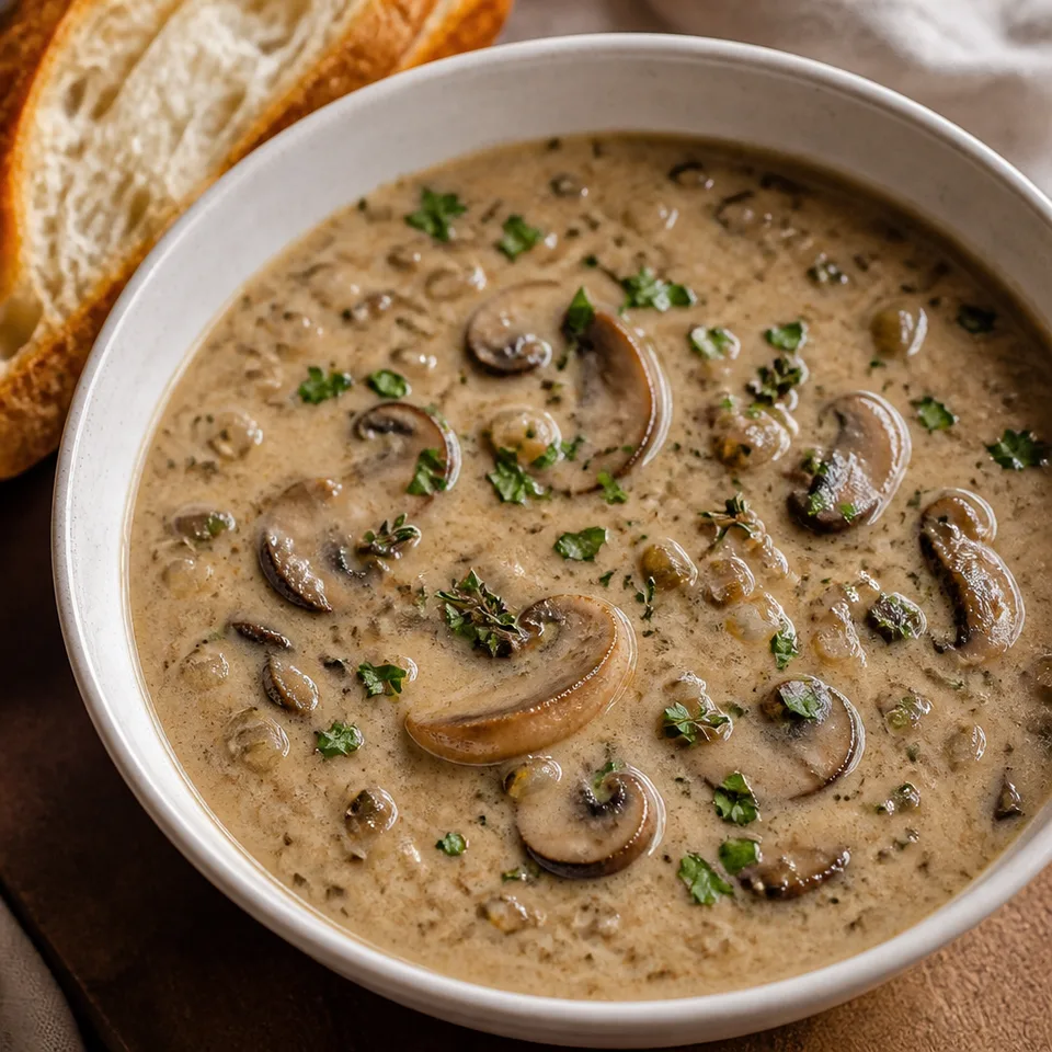 Mushroom Soup — serving inspiration