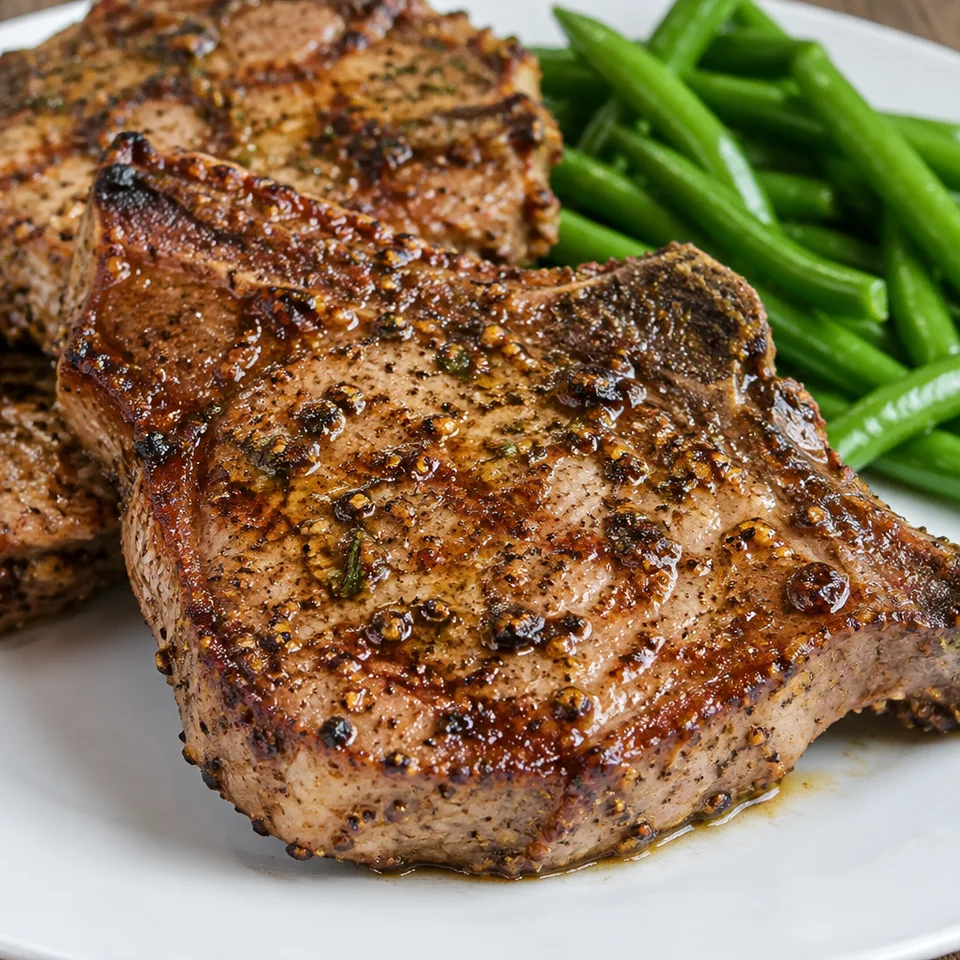 Mustard Balsamic Pork Chops — serving inspiration