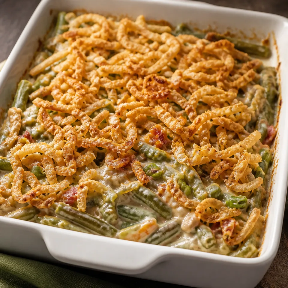 Neiman Marcus Green Bean Casserole — serving inspiration