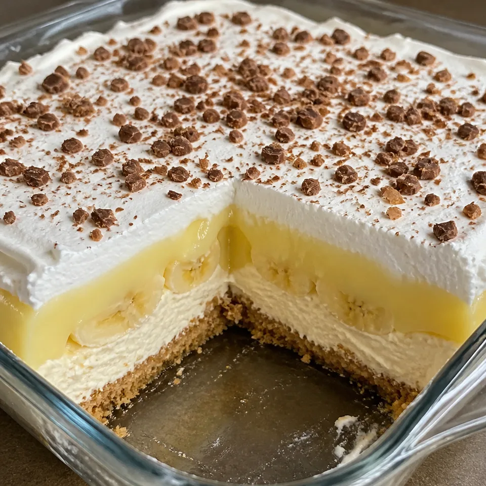 No Bake Banana Pudding Dessert — serving inspiration