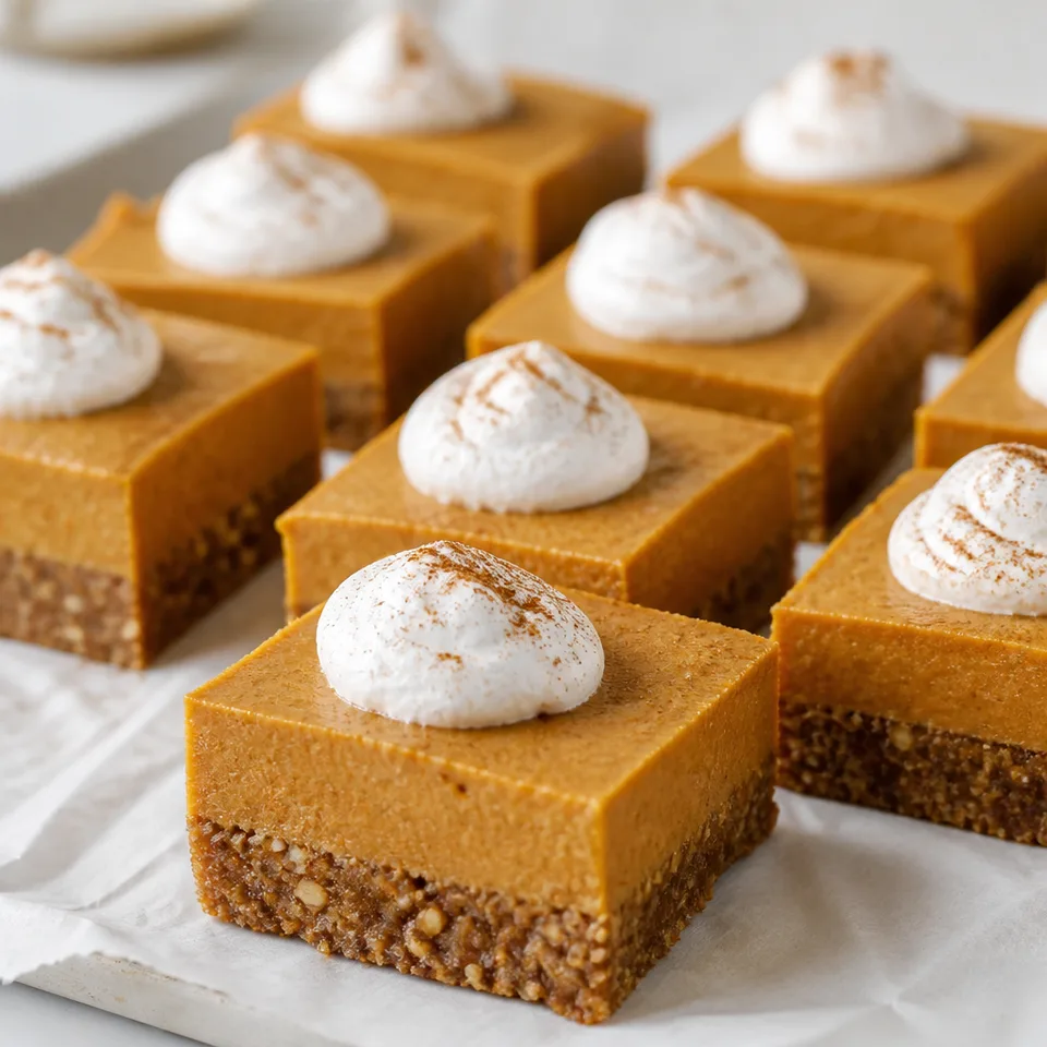 No Bake Pumpkin Pie Bars — serving inspiration