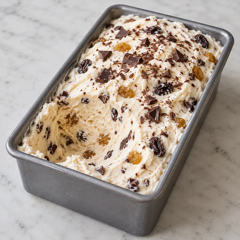No-Churn Chocolate Rum Raisin Ice Cream — serving inspiration