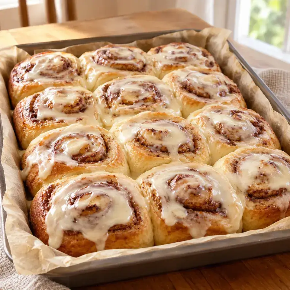 No Knead Cinnamon Rolls — serving inspiration