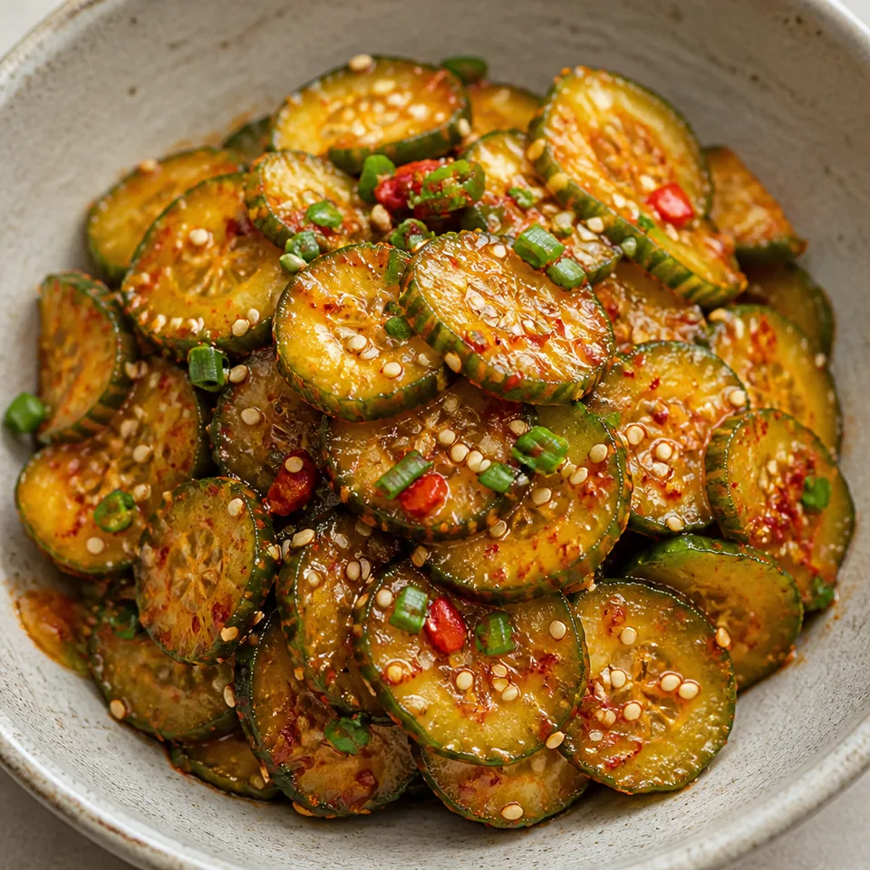 Oiji Muchim (Spicy Seasoned Cucumber Pickles) — serving inspiration