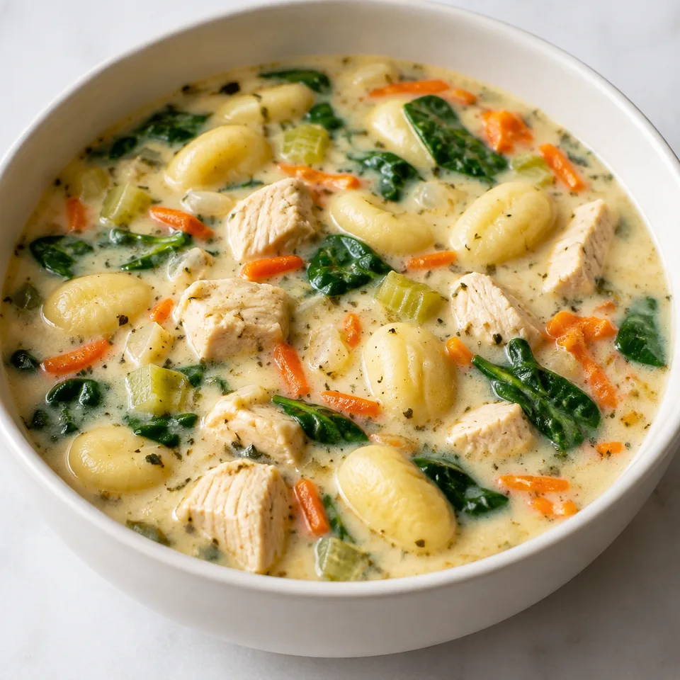 Olive Garden Chicken Gnocchi Soup — serving inspiration