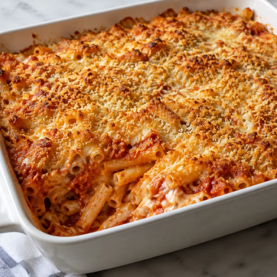 Olive Garden Five Cheese Ziti al Forno Recipe — serving inspiration