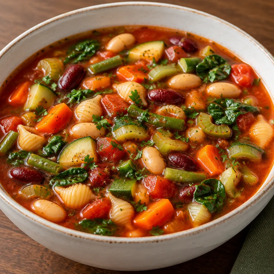 Olive Garden Minestrone Soup — serving inspiration