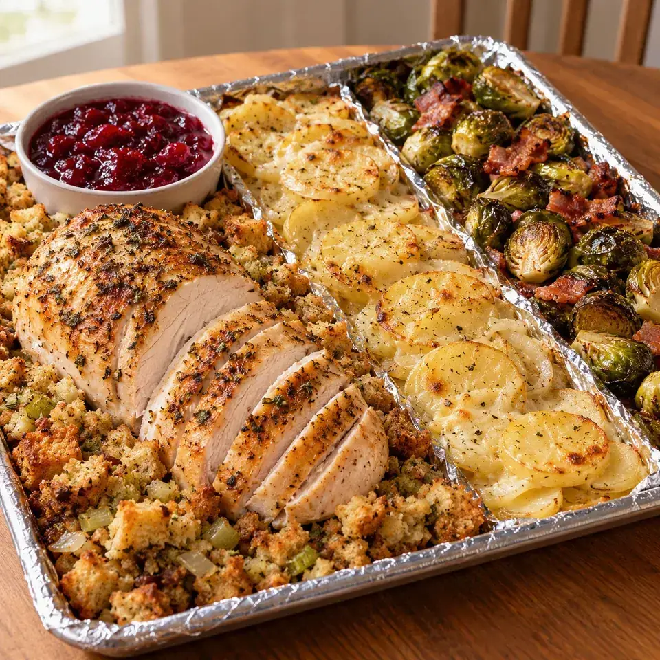 One Pan Turkey Dinner — serving inspiration