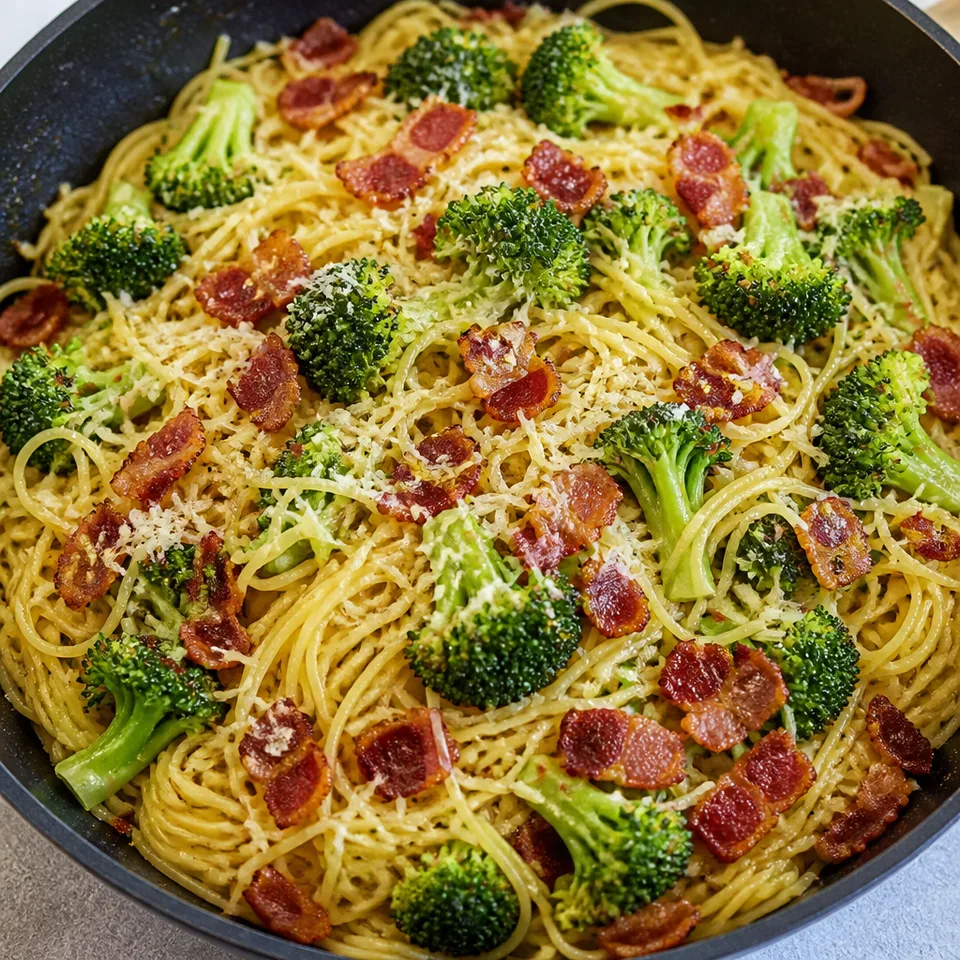 {One Pot} Bacon and Broccoli Pasta — serving inspiration