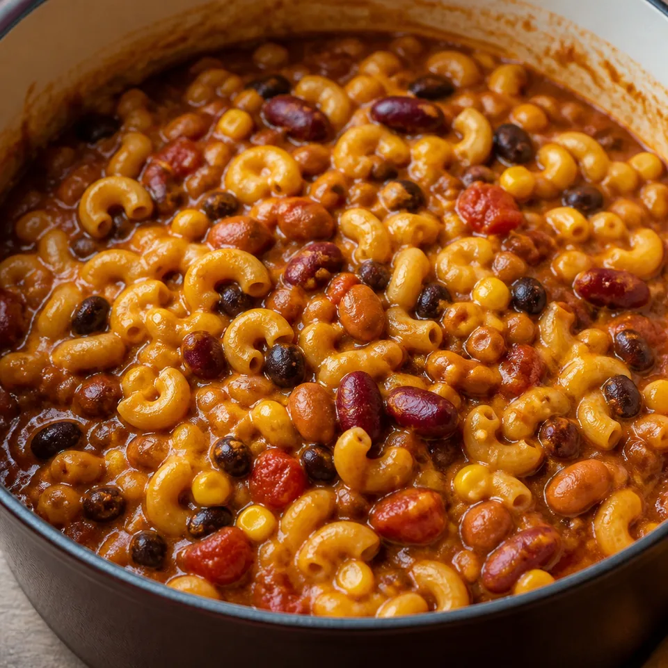 One Pot Cheesy Vegetarian Chili Mac — serving inspiration