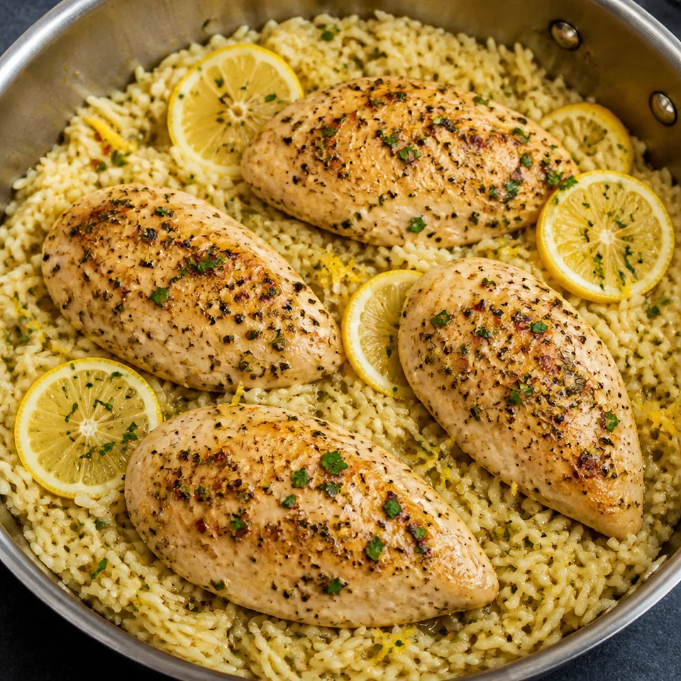 One Pot Greek Chicken and Rice Pilaf — serving inspiration