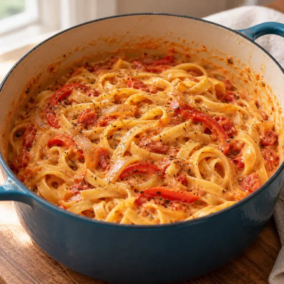 One Pot Roasted Red Pepper Pasta — serving inspiration