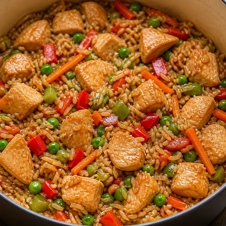 One Pot Teriyaki Chicken, Rice and Vegetables — serving inspiration