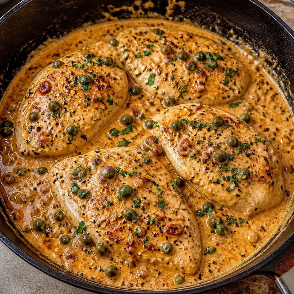One Skillet Chicken with Tomato Basil Cream Sauce — serving inspiration