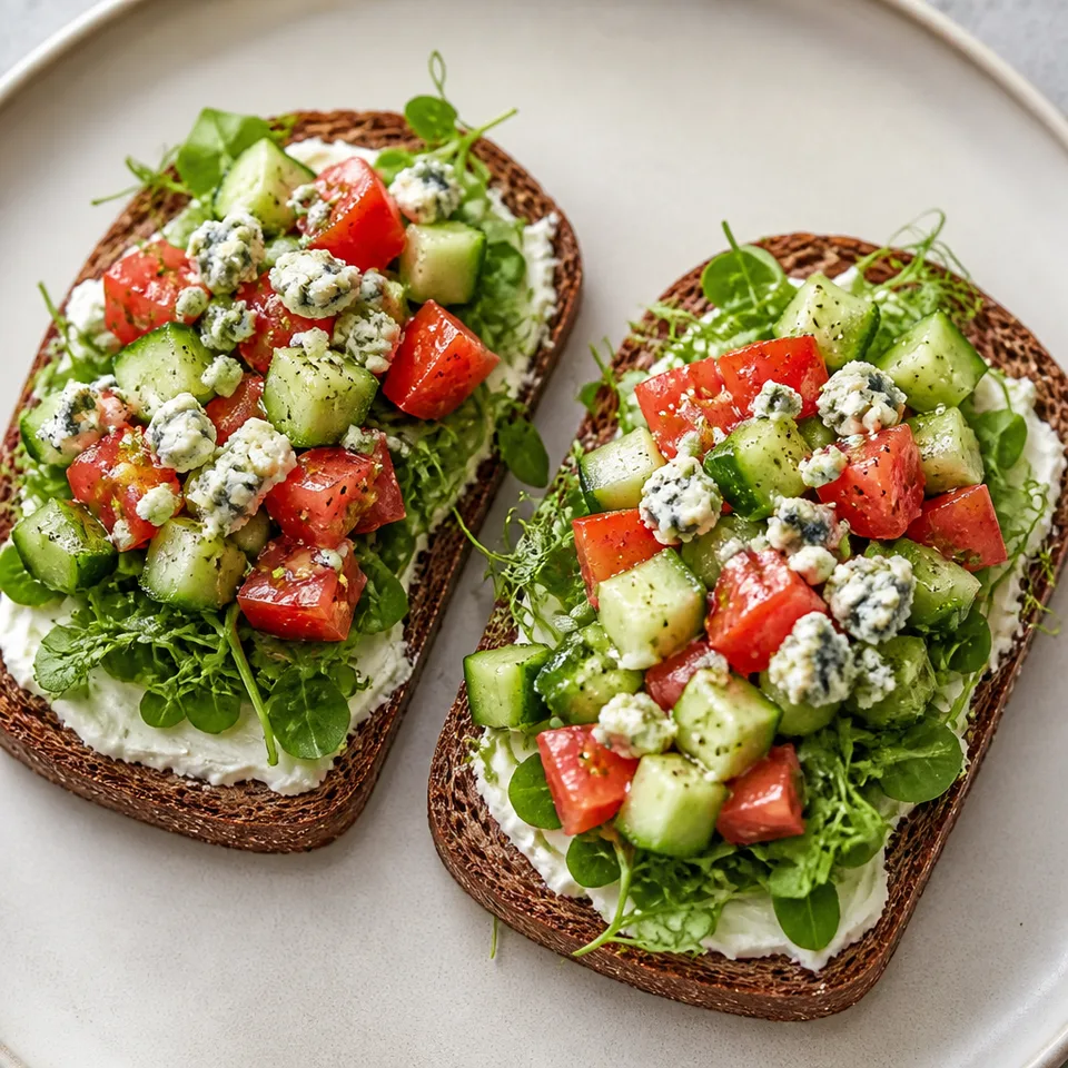 Open Faced Veggie Sandwiches — serving inspiration