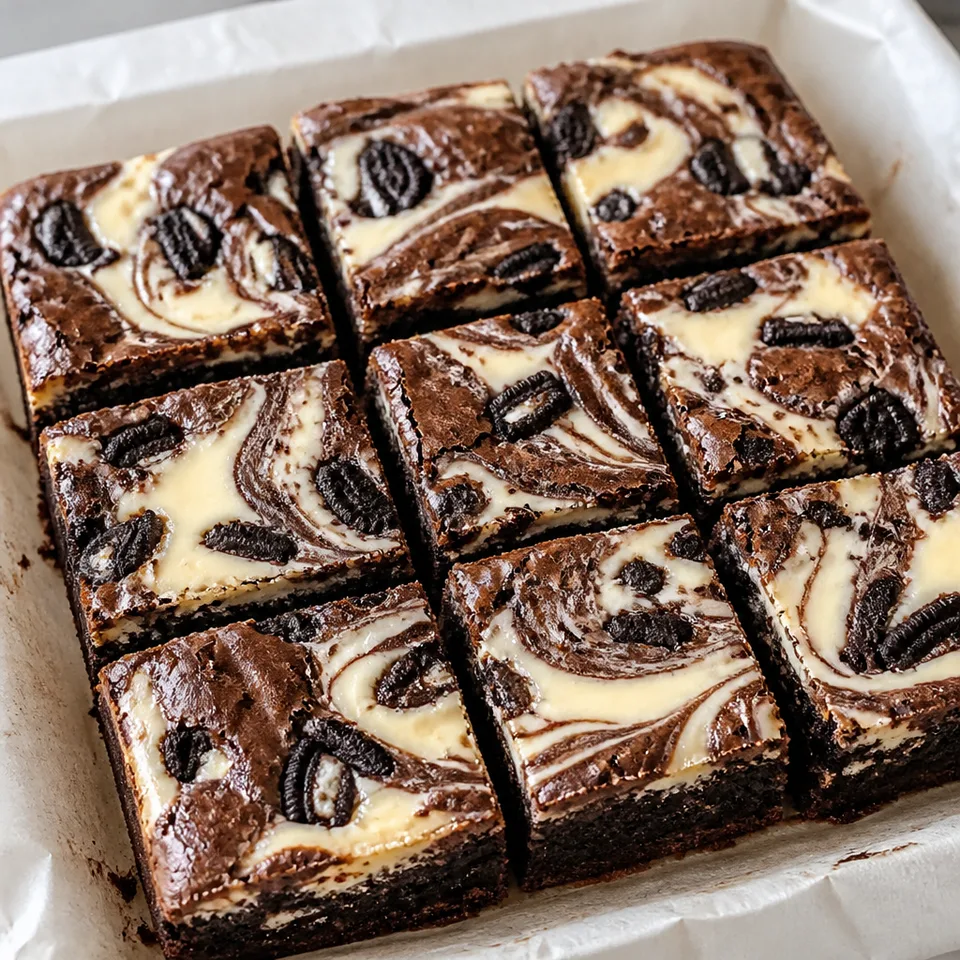 Oreo Cheesecake Brownies — serving inspiration