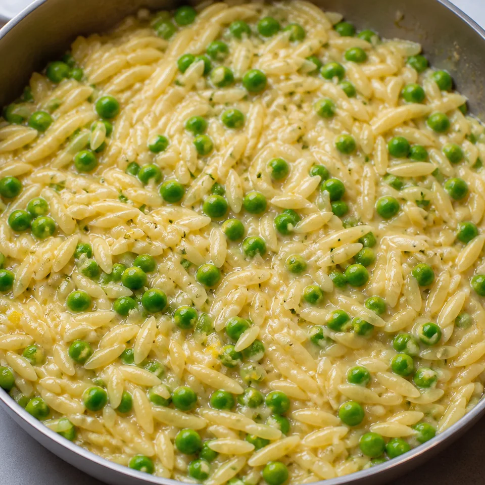 Orzo with Peas and Parmesan — serving inspiration