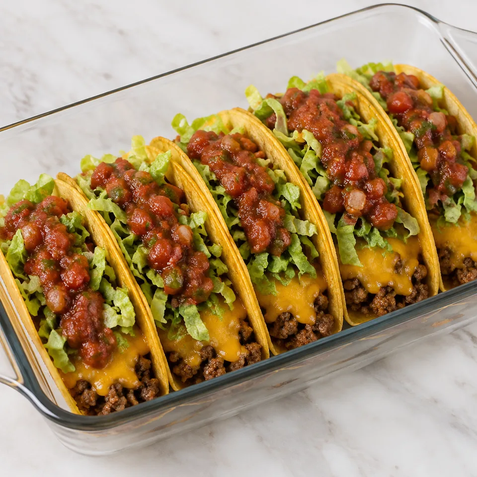 Oven Baked Beef Tacos — serving inspiration