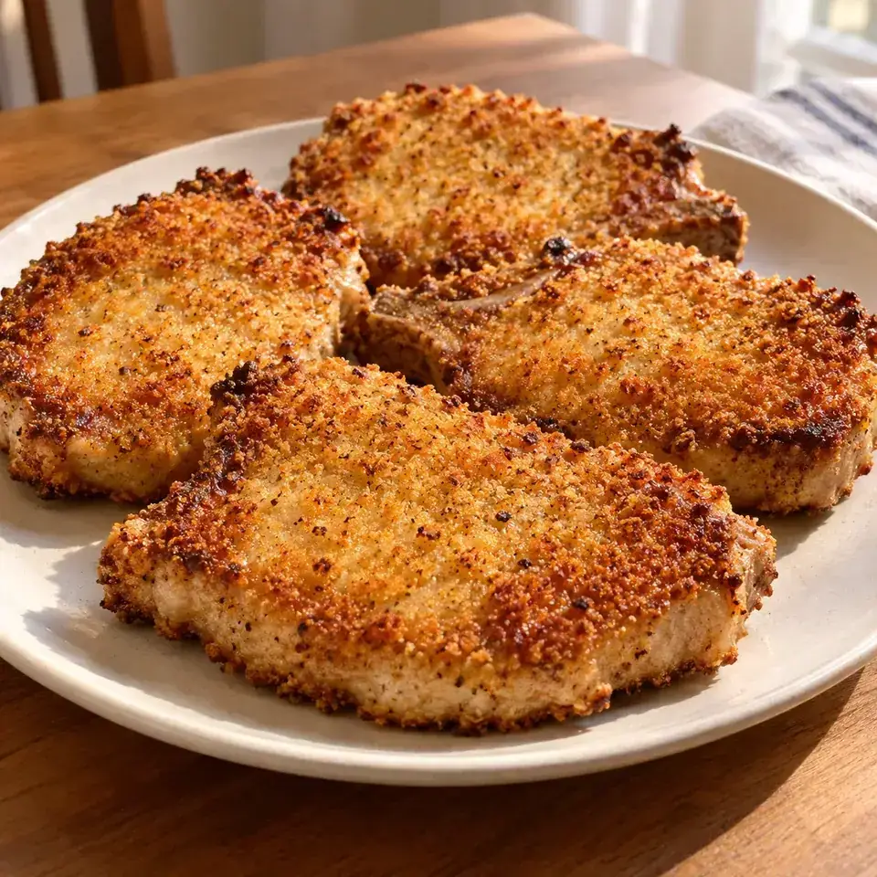 Oven Baked Crispy Breaded Pork Chops — serving inspiration