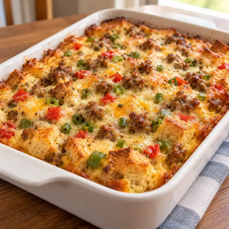 Overnight Sausage Breakfast Casserole — serving inspiration
