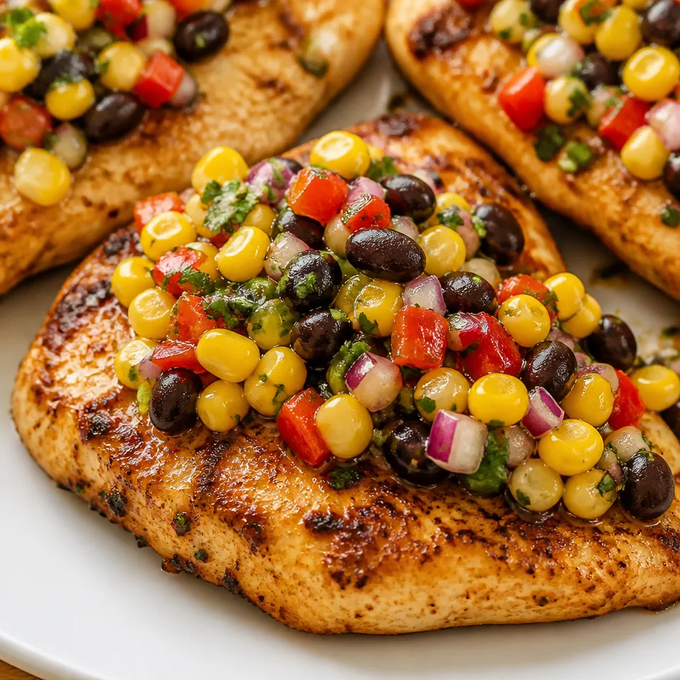 Pan Seared Chicken with Corn Salsa — serving inspiration