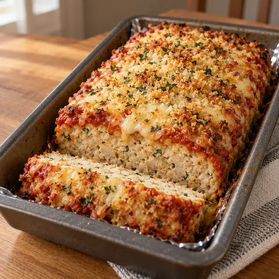 Parmesan Chicken Meatloaf — serving inspiration