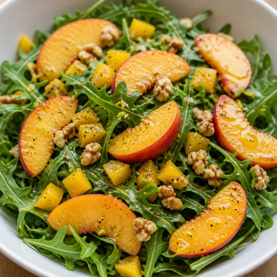 Peach Arugula Salad — serving inspiration