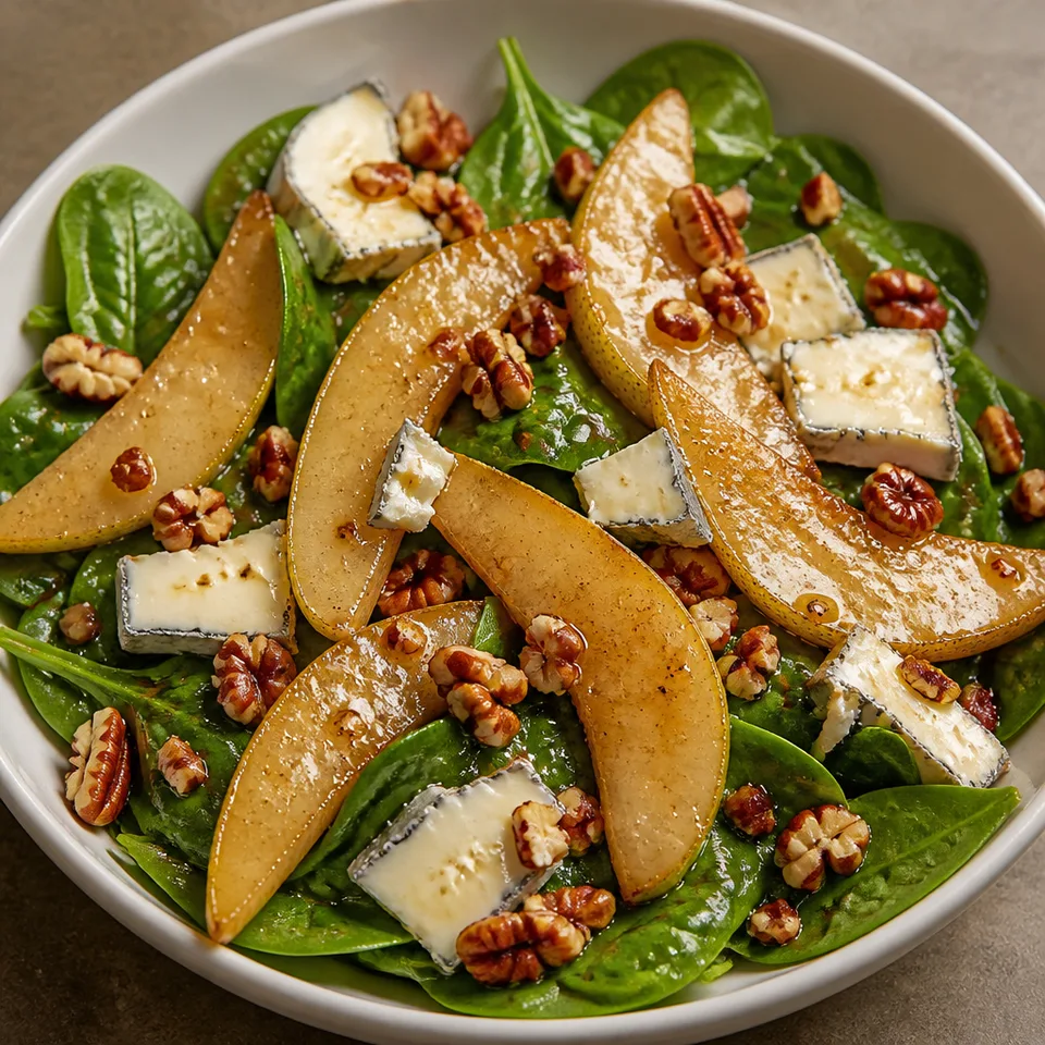 Pear Spinach Salad — serving inspiration