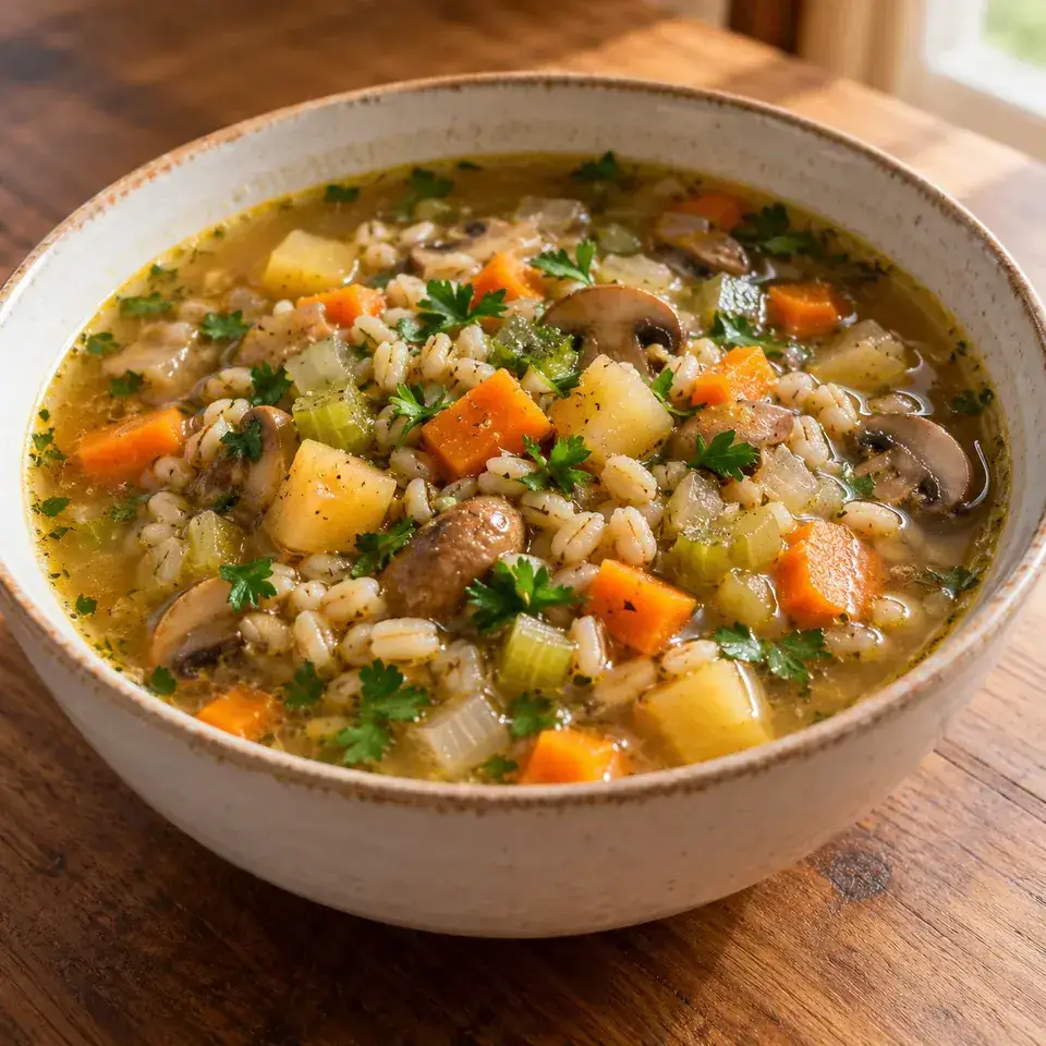 Pearl Barley Soup — serving inspiration