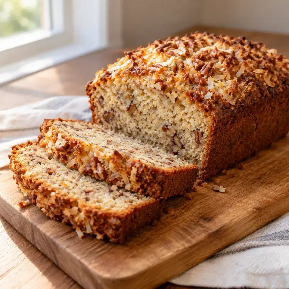 Pecan Coconut Banana Bread Recipe — serving inspiration