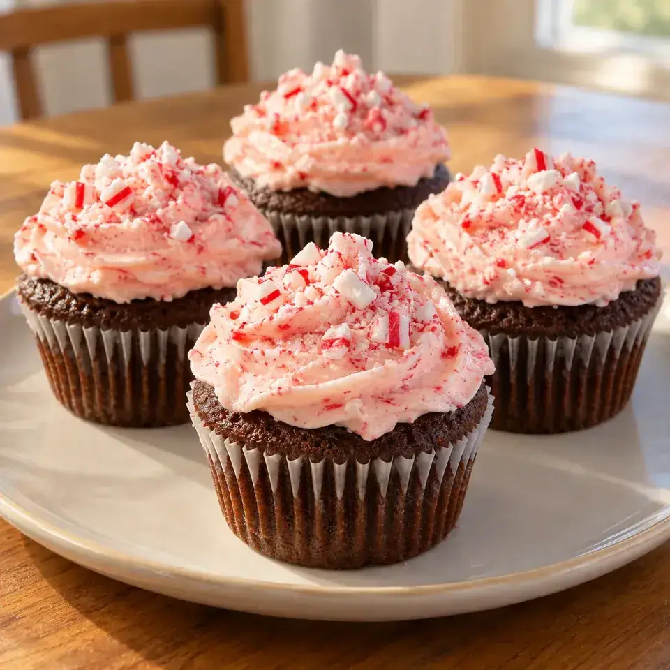 Peppermint Cream Cheese Cupcakes — serving inspiration