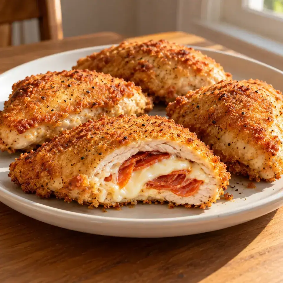 Pepperoni Stuffed Chicken — serving inspiration