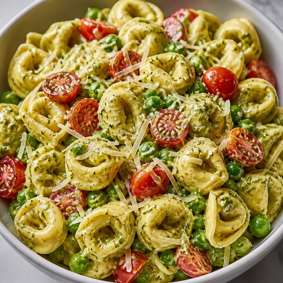 Pesto Caesar Tortellini Pasta Salad — serving inspiration