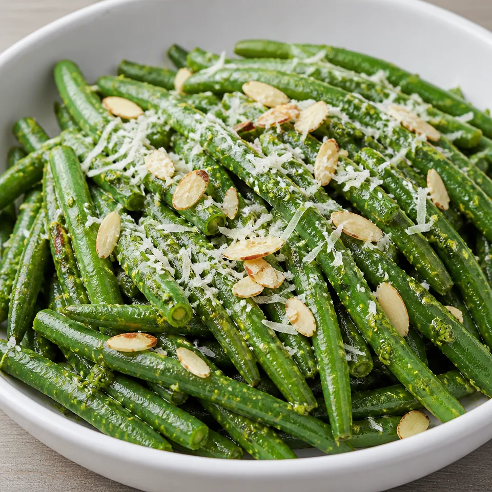 Pesto Green Beans — serving inspiration