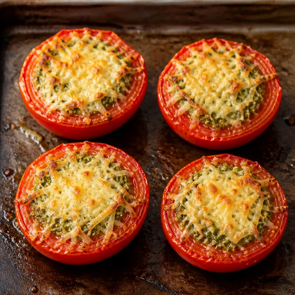 Pesto-Parmesan Baked Tomatoes — serving inspiration
