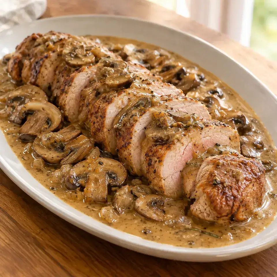Pork Tenderloin with Creamy Marsala Sauce — serving inspiration