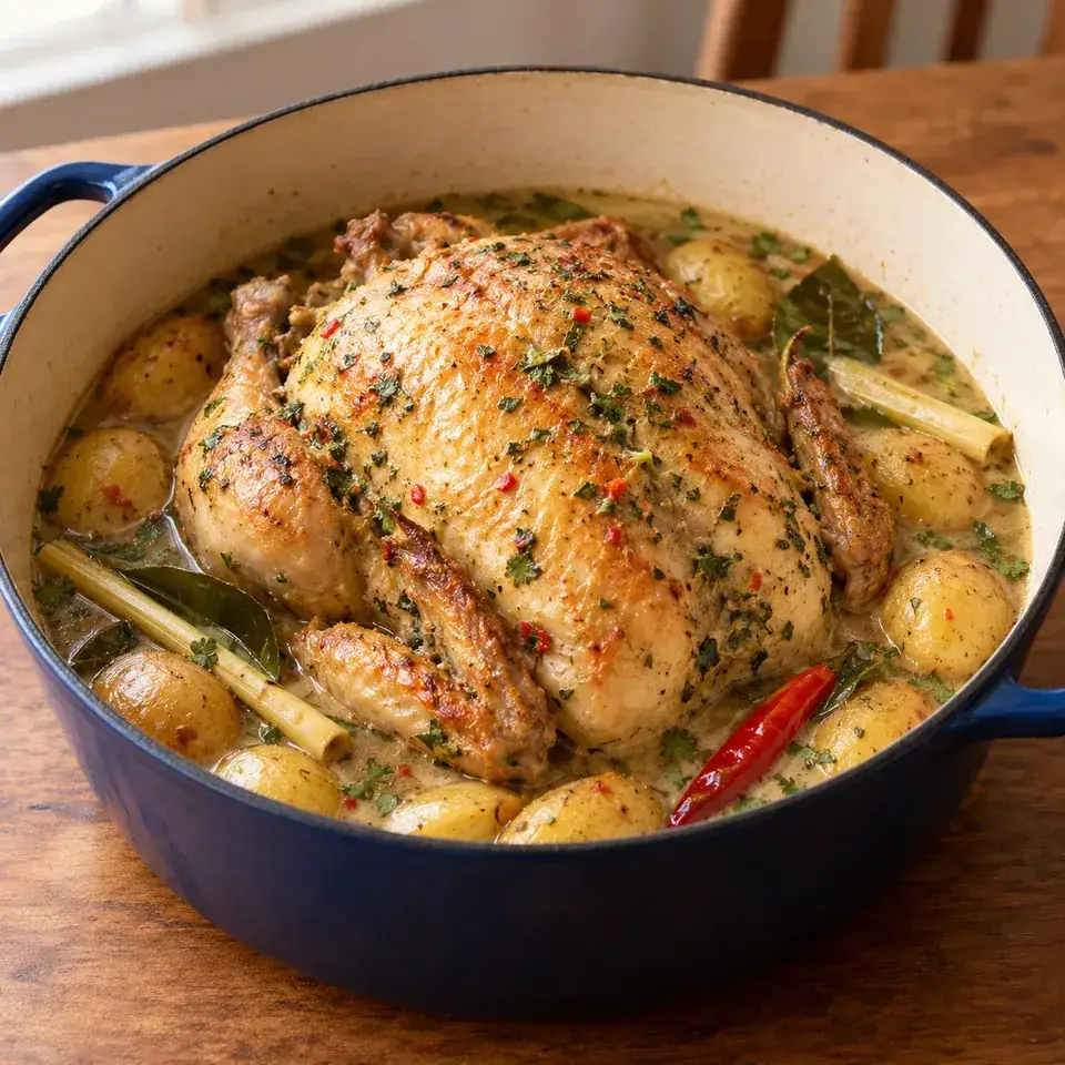Pot Roasted Coconut Chicken — serving inspiration