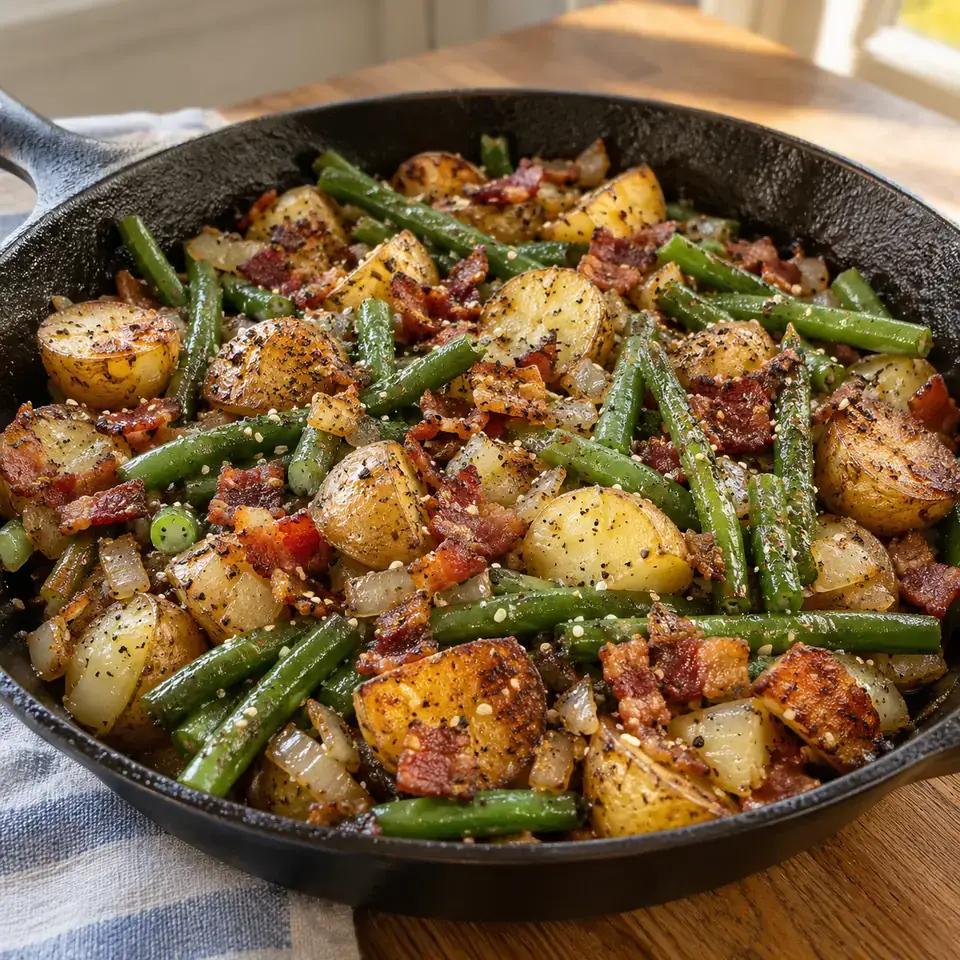 Potato and Green Bean Skillet — serving inspiration