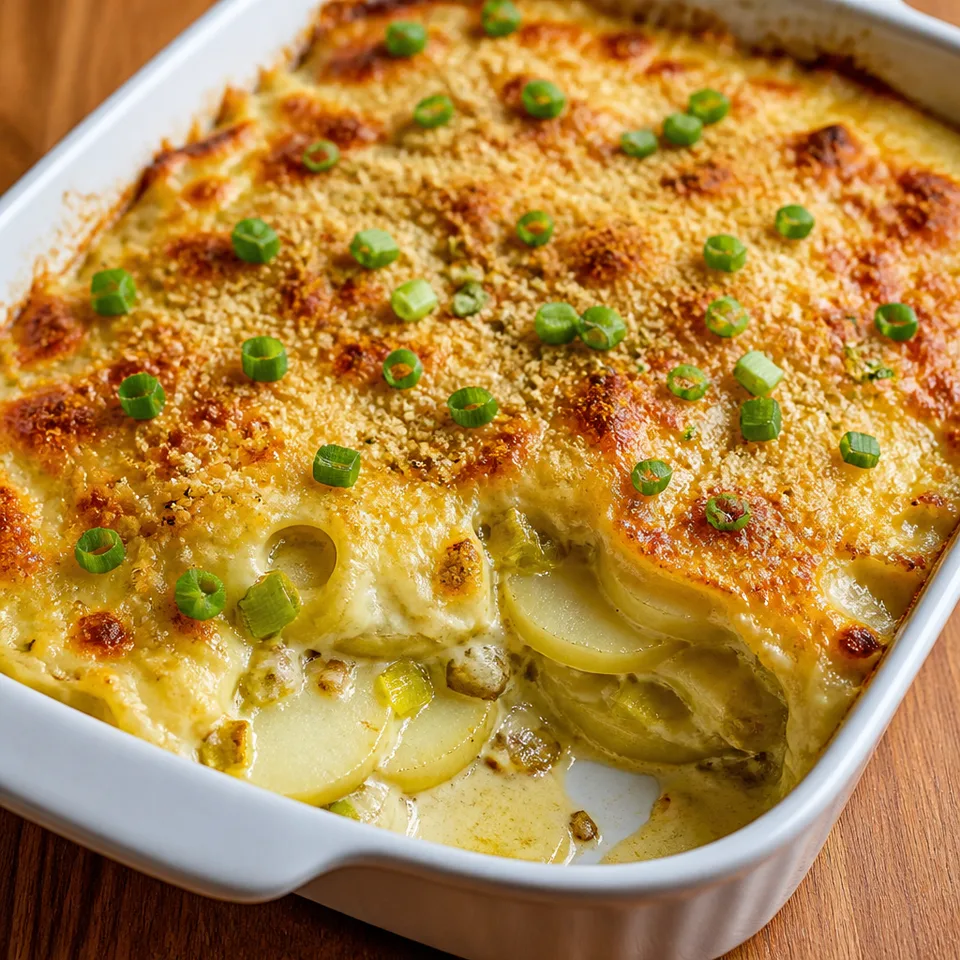 Potato Leek Gratin — serving inspiration