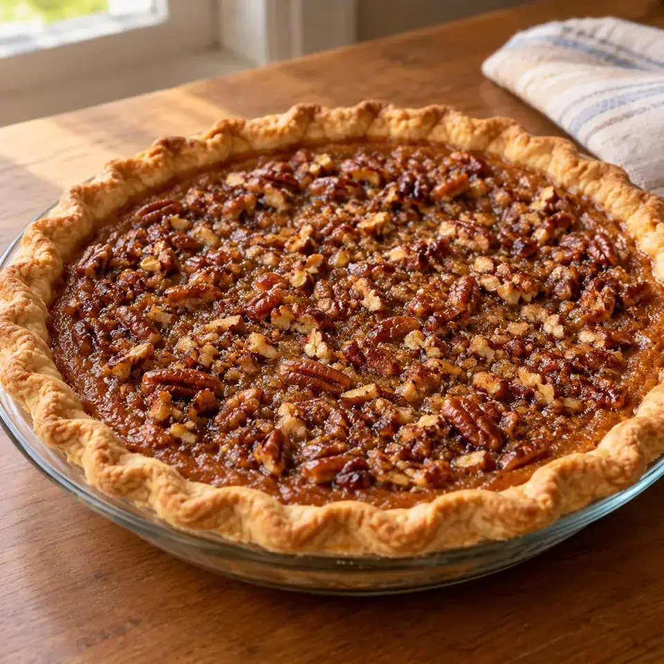 Praline Pumpkin Pie — serving inspiration