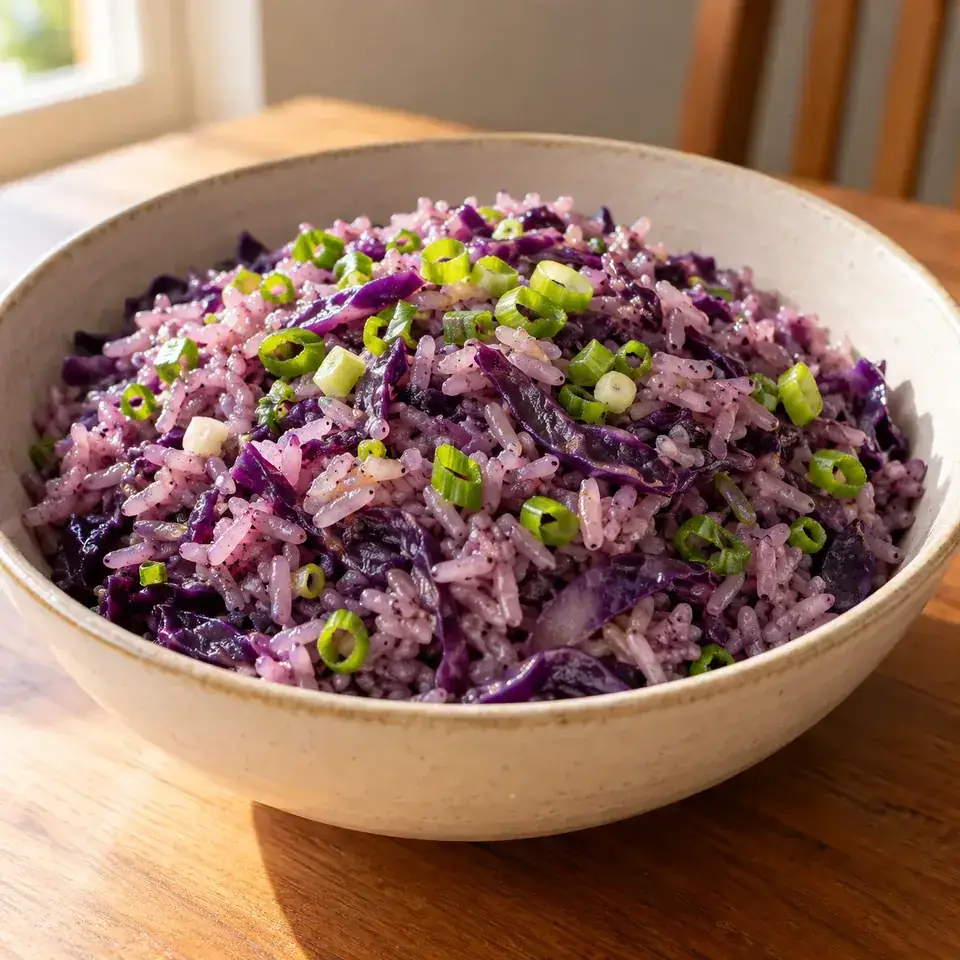 Purple rice — serving inspiration