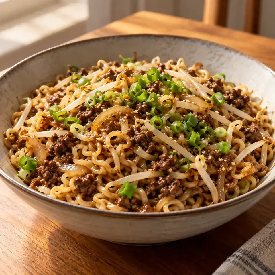 Quick Asian Beef Ramen Noodles — serving inspiration