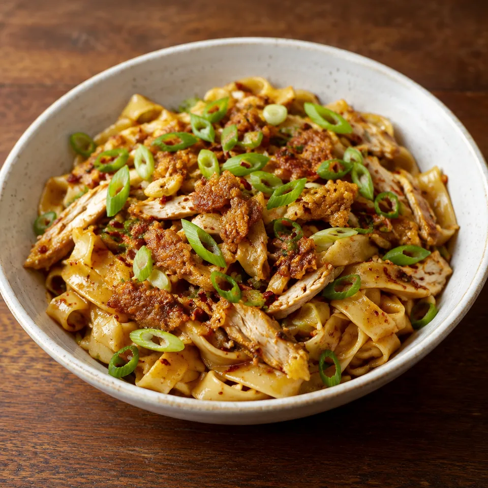 Quick & spicy chicken noodles — serving inspiration