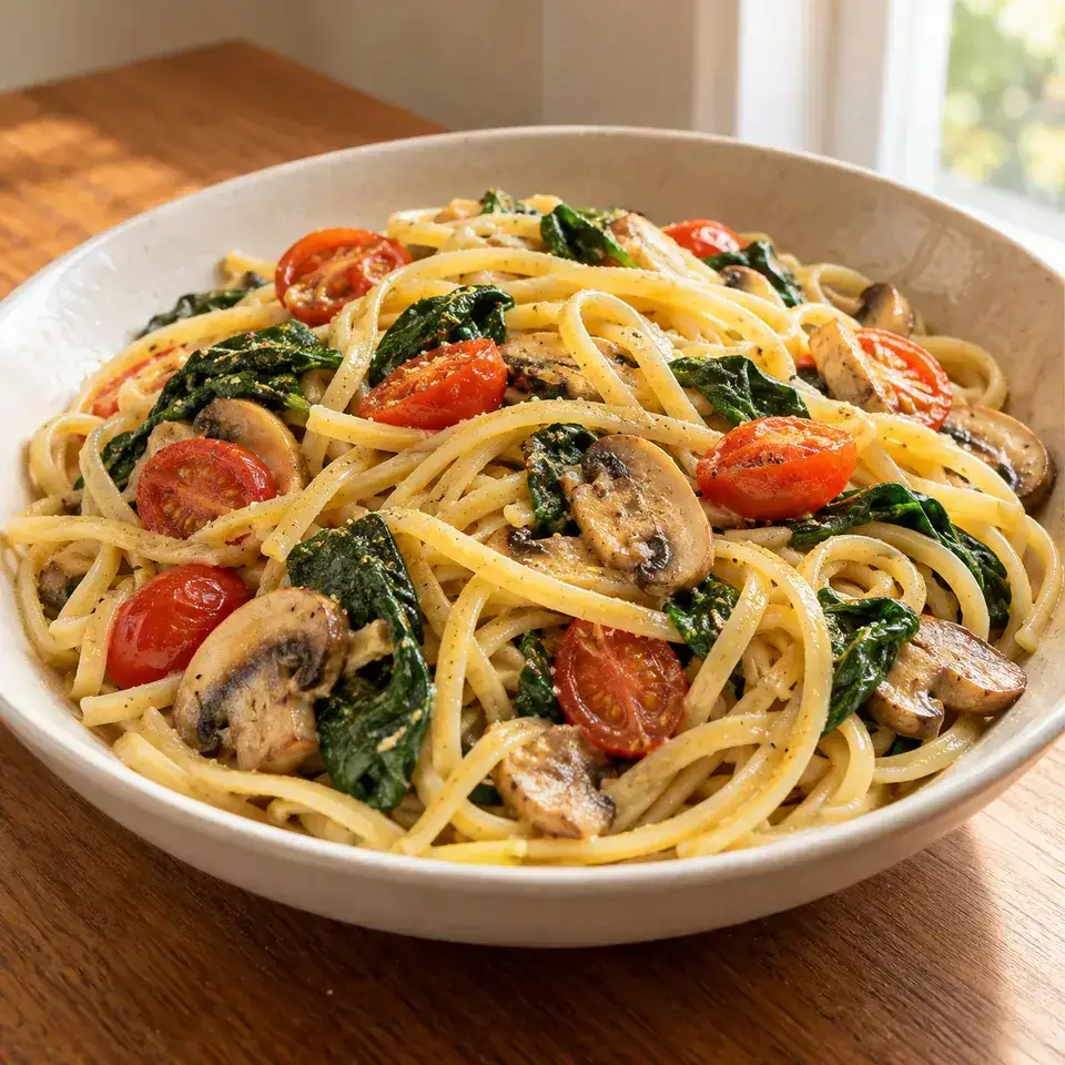 Quick Veggie Pasta — serving inspiration